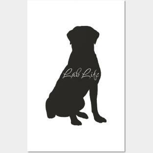 Lab Life Black Labrador Sitting Posters and Art